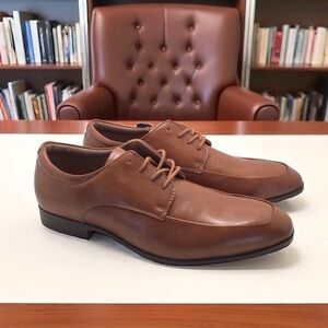 George Men’s Tommy Lace Up Dress Oxford Shoes- Brown Size 9